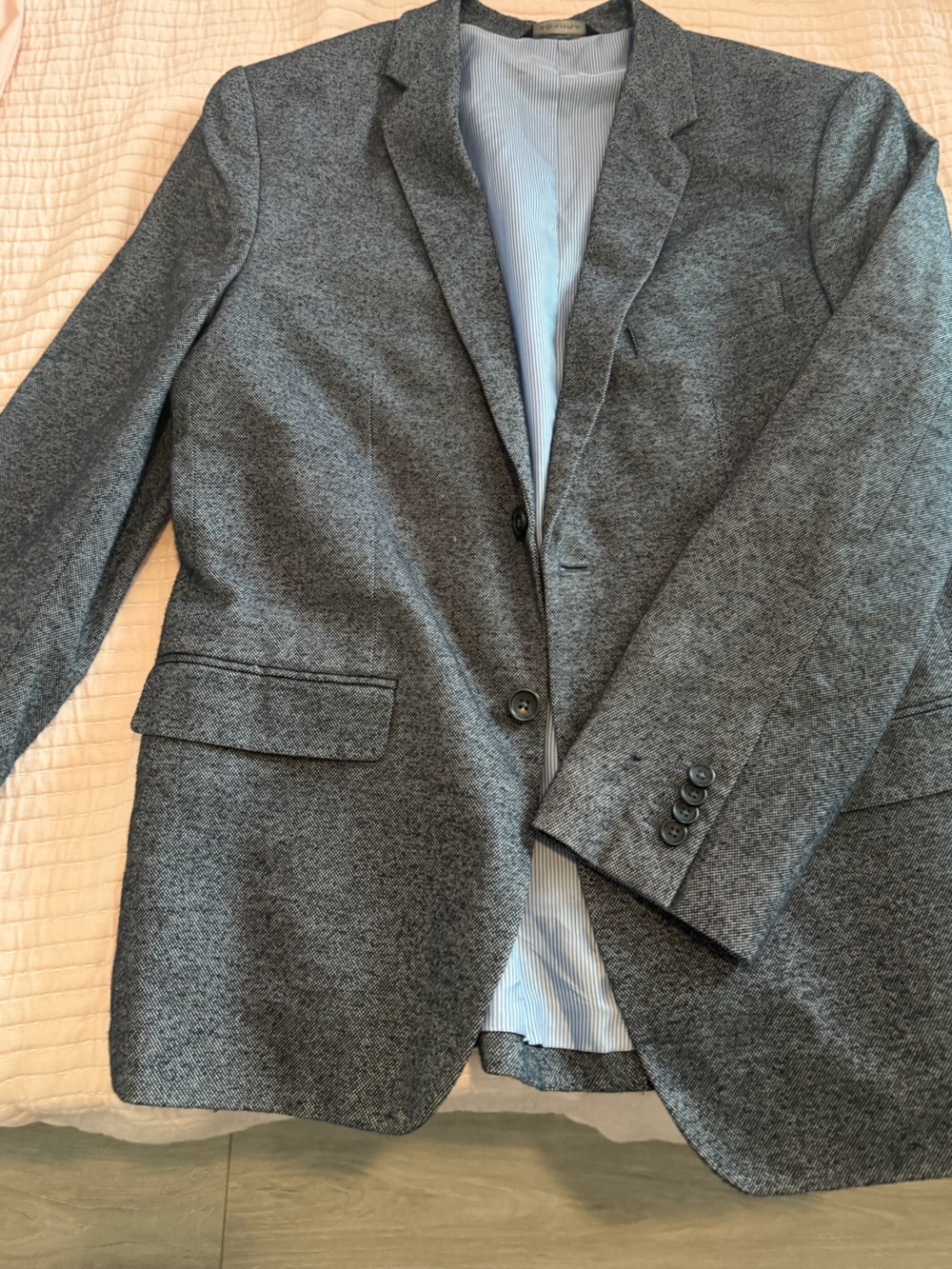 Banana Republic Heather Gray Textured Sport Coat